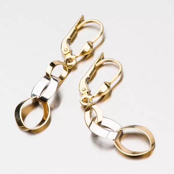 Náušnice so zlatou podložkou 12-328