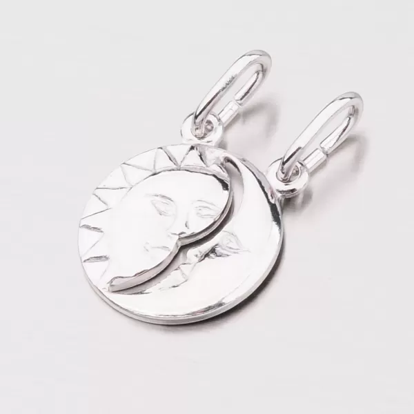 Dvojitý strieborný prívesok - Slnko a Mesiac M5503SL-XC