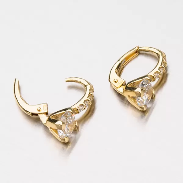 Náušnice zo zlata so zirkónmi 12-336