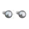 Strieborné náušnice kôstky so šedou riečnou perlou 21004.3