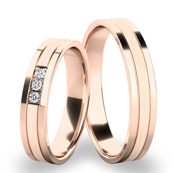 Snubné prstene z bieleho zlata SP-61062B