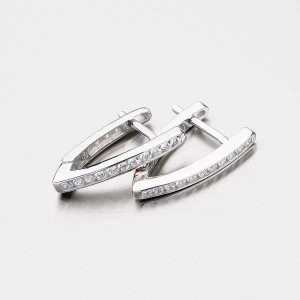 Strieborné náušnice so zirkónmi EXX07180614