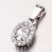 Zlatý prívesok so zirkónmi 13-236