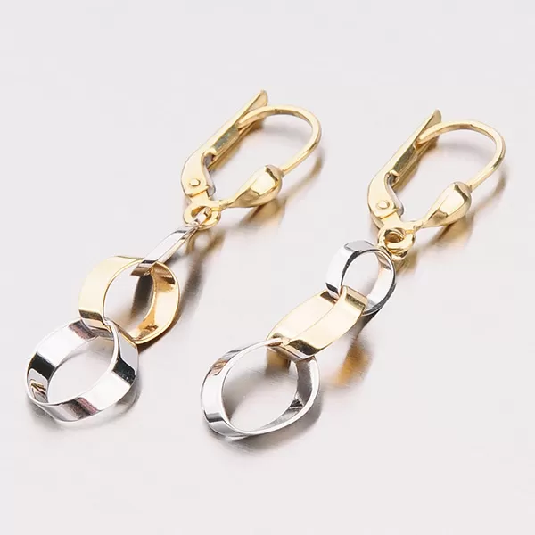 Visiace náušnice zo zlata 12-307