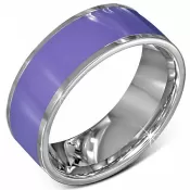 Prsteň z chirurgickej ocele v fialovej farbe GVRR302