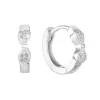 Strieborné náušnice kruhy so zirkónom v bielej farbe 11251.1
