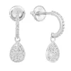 Strieborné náušnice visiace so zirkónom v bielej farbe 11231.1