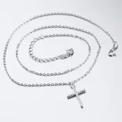 Strieborný náhrdelník s krížikom SST-15849