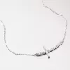 Dámsky náhrdelník biele zlato 585 zirkón 15-017