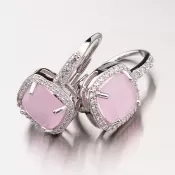 Náušnice zo syntetického ružového zlata PKL-2005