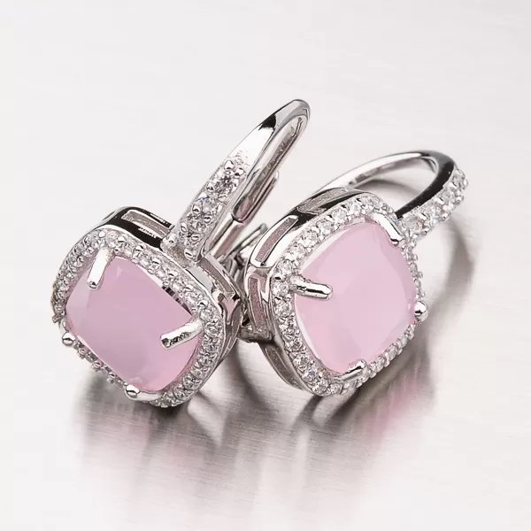 Náušnice zo syntetického ružového zlata PKL-2005