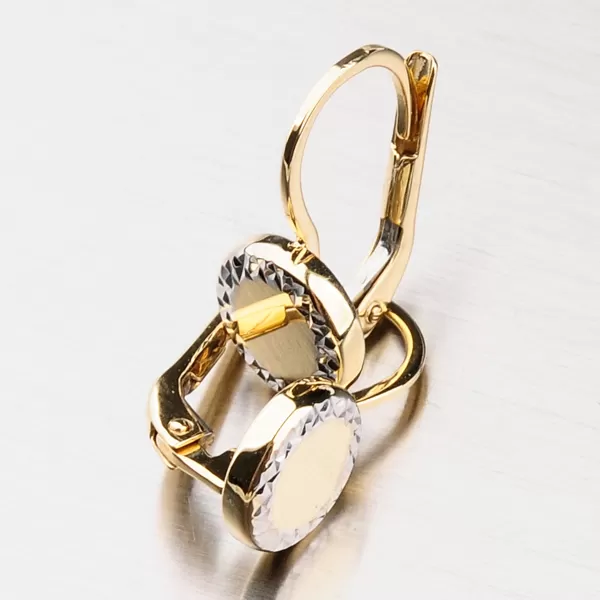 Dámske náušnice zlatý mix 585 visiace 42-32327