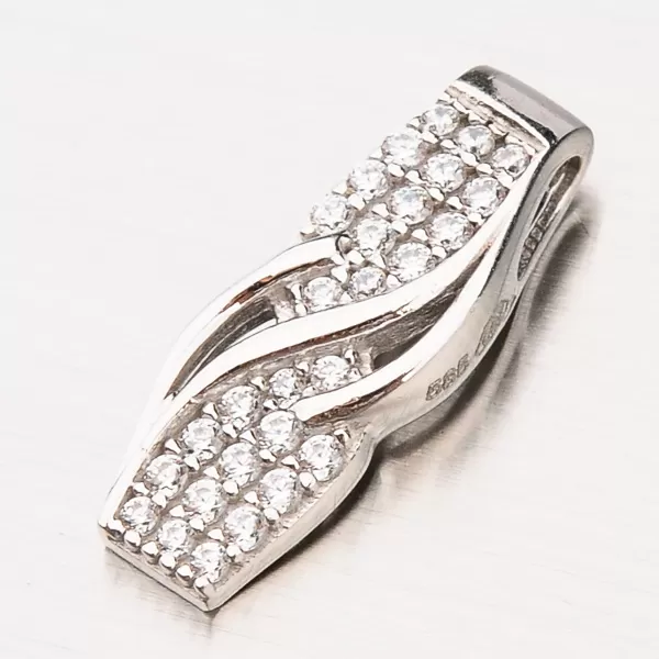 Zlatý prívesok z bieleho zlata 13-247