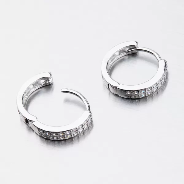 Strieborné kruhy so zirkónmi UCST-121584