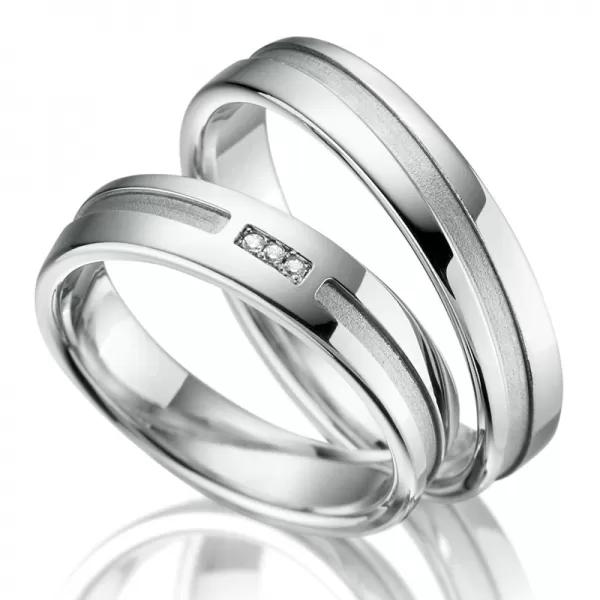 Strieborné snubné prstene so zirkónmi SP-SI-014
