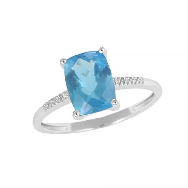 Dámsky prsteň prírodný diamant 1,58 ct a s topásom GKW48533TPZ