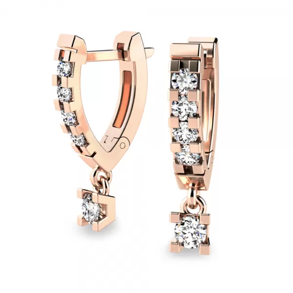 Náušnice s briliantmi 10900-CV-DIA