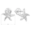 Strieborné napichovacie náušnice so zirkónovou bielou hviezdou 11292.1