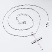 Strieborný náhrdelník s krížikom SST-15979