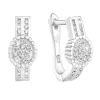 Strieborné náušnice visiace so zirkónom v bielej farbe 11234.1