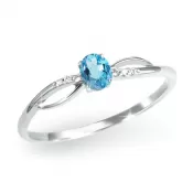 Prsteň s topazom a diamantmi GKW46582TPZ