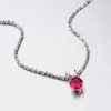 Strieborný prívesok s rubínom HST-13386