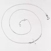 Dámsky náhrdelník biele zlato 585 zirkón 15-017