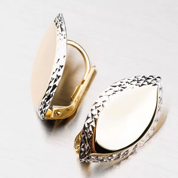 Dámske náušnice zlatý mix 585 visiace 42-31719