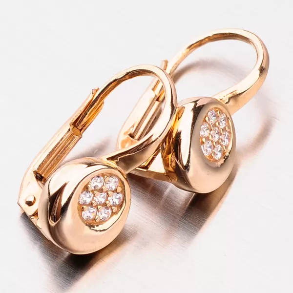 Zlaté náušnice so zirkónmi 12-463