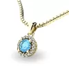 Dámsky prsteň prírodný diamant 0,50 ct G/SI topaz a diamanty 10924-ZL-TPZ
