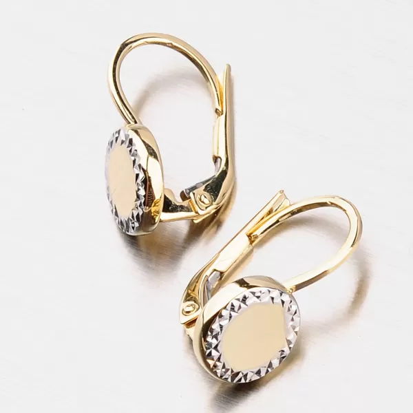 Dámske náušnice zlatý mix 585 visiace 42-32327