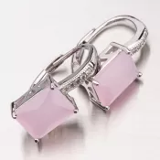 Náušnice zo syntetického ružového zlata PKL-2003