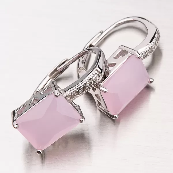 Náušnice zo syntetického ružového zlata PKL-2003