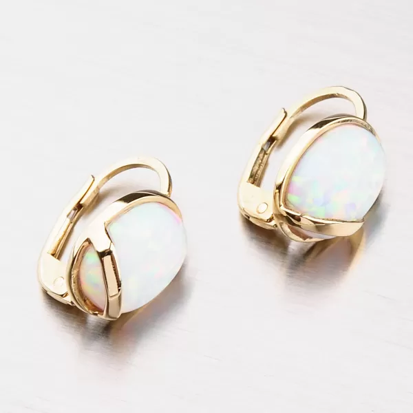 Zlaté náušnice s opálom 42-32250