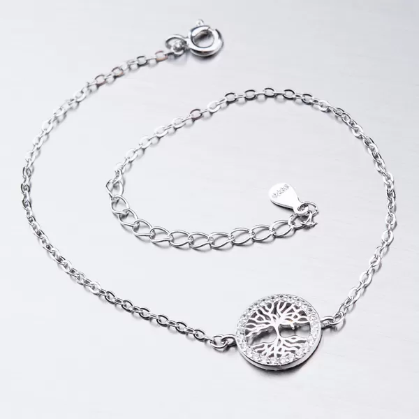 Strieborný náramok so zirkónmi BST-14355