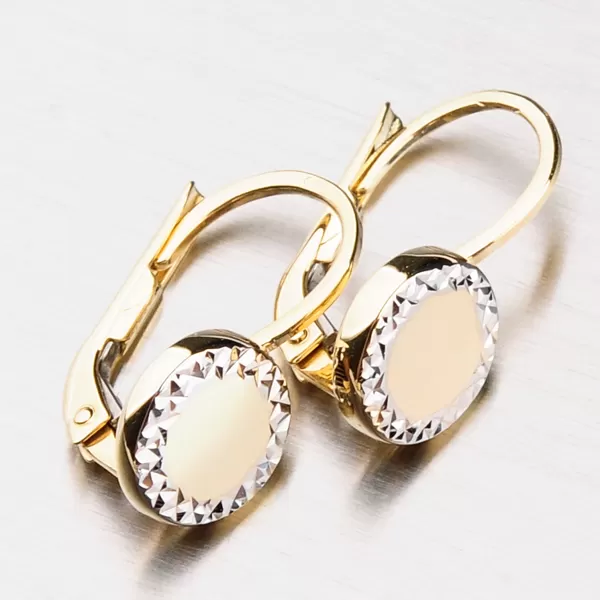 Dámske náušnice zlatý mix 585 visiace 42-32327