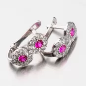 Zlaté náušnice so zirkónmi 12-480