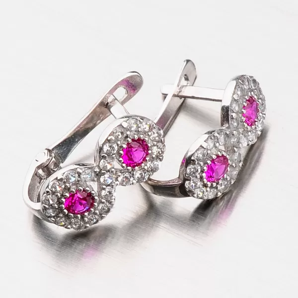 Zlaté náušnice so zirkónmi 12-480