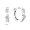 Strieborné náušnice kruhy so zirkónom v bielej farbe 11251.1