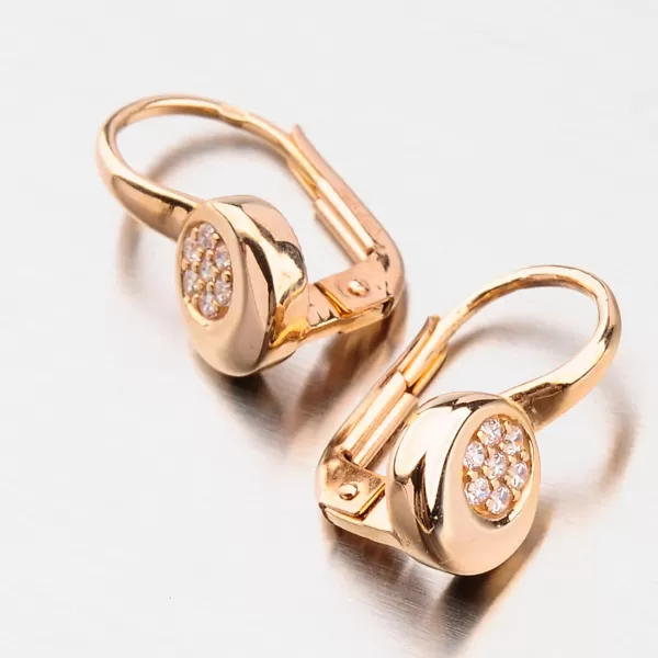 Zlaté náušnice so zirkónmi 12-463