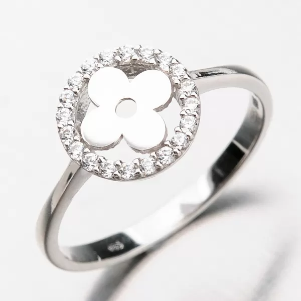 Prsteň so zirkónmi 11-264