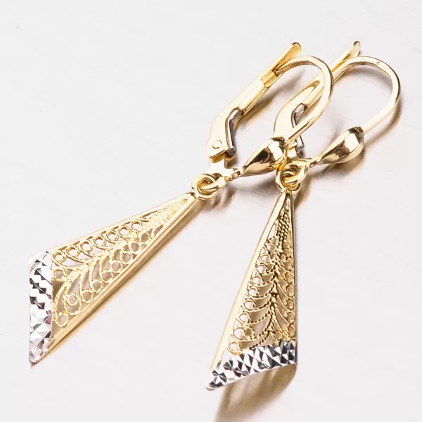 Visiace náušnice - zlato 585, 42-31249