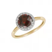 Dámsky prsteň prírodný diamant 0,96 ct s granátom GKW47231GRA