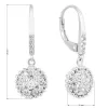 Strieborné náušnice visiace so zirkónom biele okrúhle 11302.1