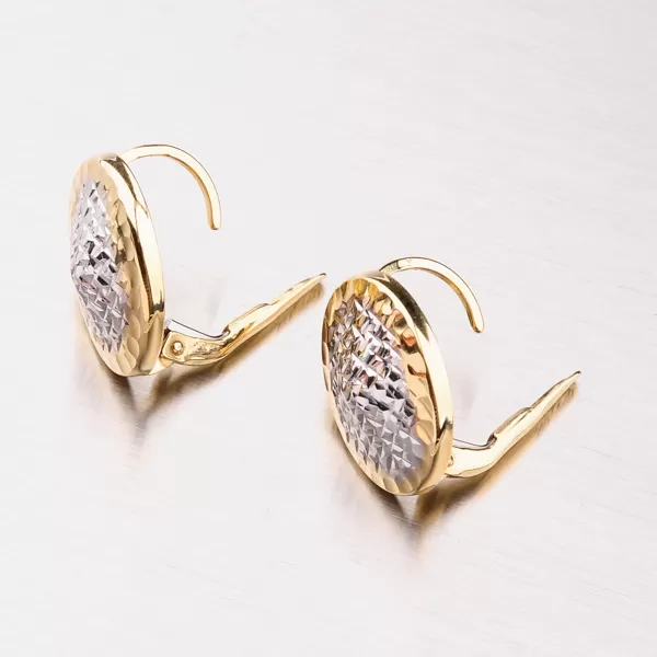 Dámske náušnice zlatý mix 585 visiace 42-32078