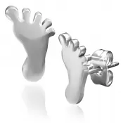 Oceľové náušnice - nožičky GJES177