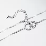 Strieborný náhrdelník so zirkónmi SST-15889