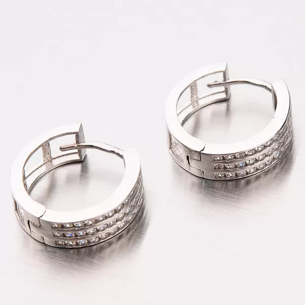 Zlaté kruhy so zirkónmi 12-380