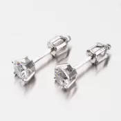 Dámske náušnice biele zlato 585 zirkón 42-31730