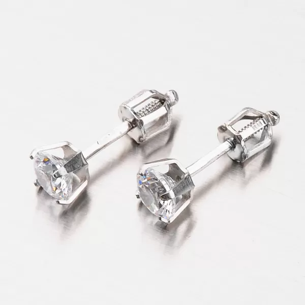 Dámske náušnice biele zlato 585 zirkón 42-31730